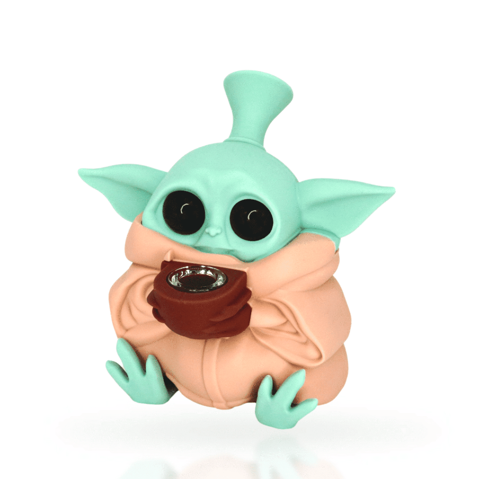 Silicone Baby Yoda Water Pipe