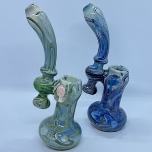 7.5" Dye Tube Mushroom Milli Large Bubbler