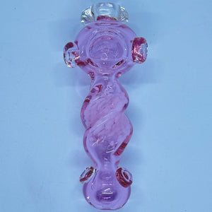 5" Pink Tube Twist Belly Button Head