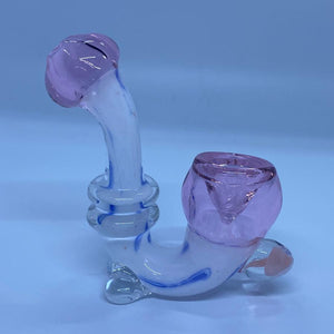 6" Pink & Frit Joined Double Rim Sherlock