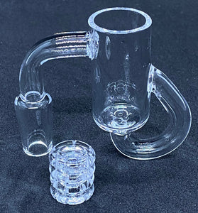 Recycler w Glass Knots 14mm 90 Degree Male Banger