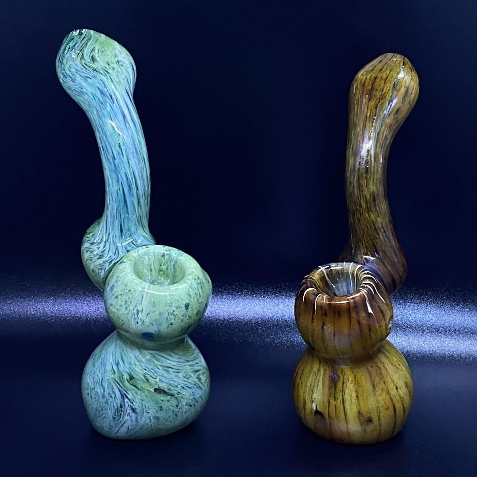 6" Assorted Milky Tube Medium Bubbler