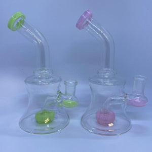 7" Premium Neon Color Rim Wheel Perc Water Pipe