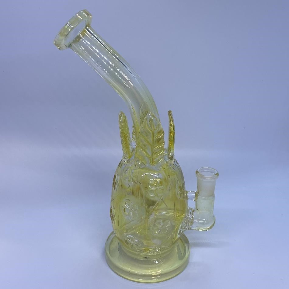 9.5" Pineapple Shape Silver Fume Water Pipe