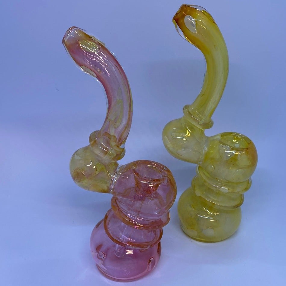 7" Rimed Fumed Medium Bubbler