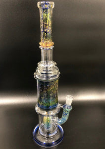 16" Double Tube Gold Frit Water Pipe
