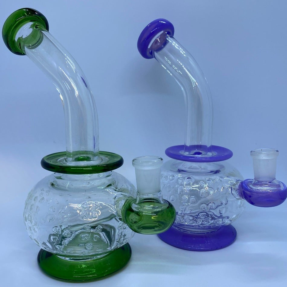 8" Color Rim Base Round Water Pipe
