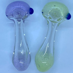 4" Slim Neon Frit Head Mouth Clear Tube