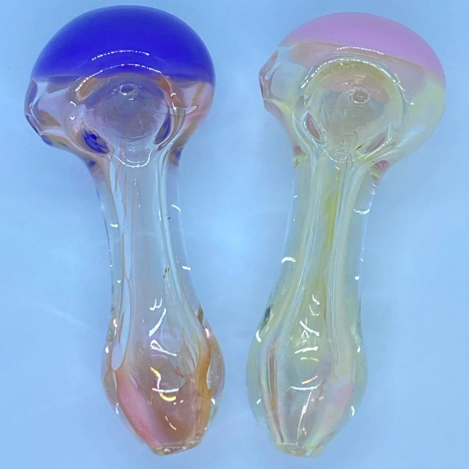 4.5" Neon Head Silver/Gold Fumed