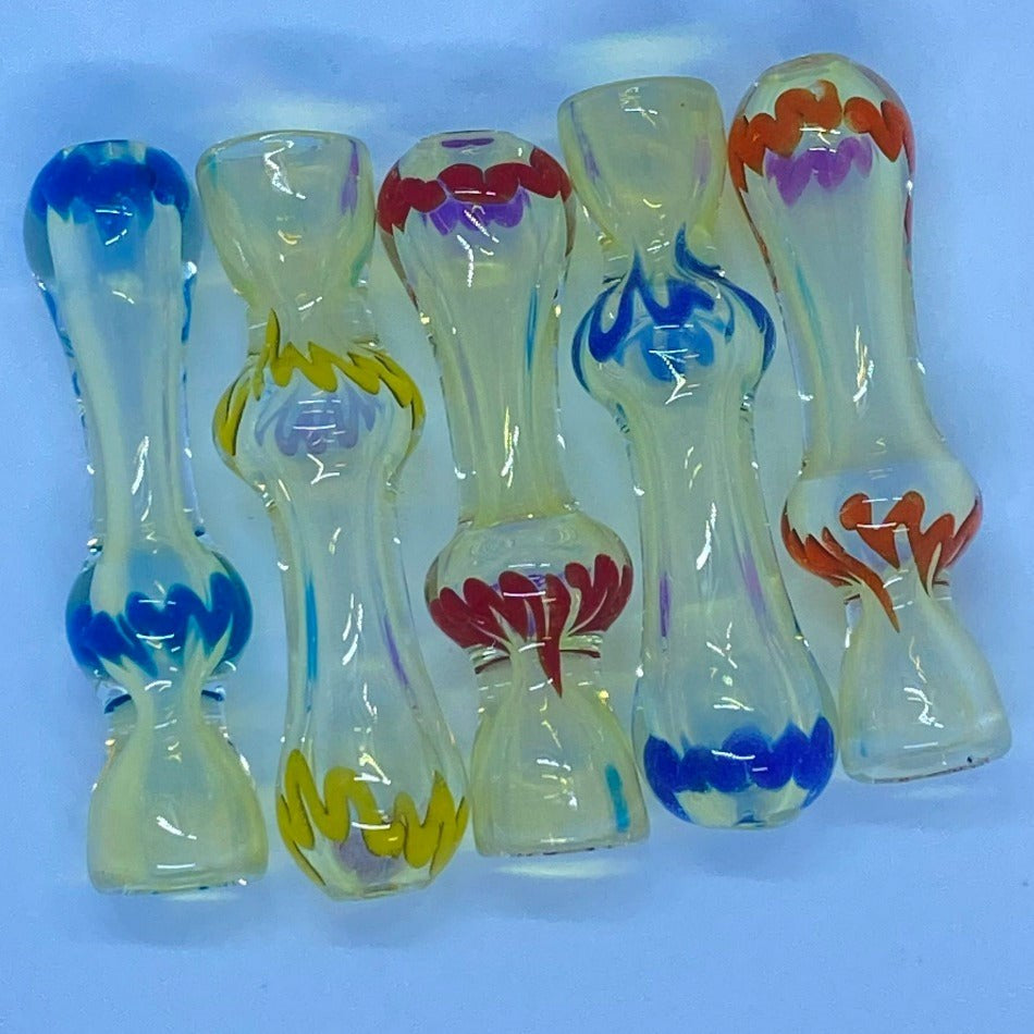Silver Fumed Ribbon Ball Mouth Chillums