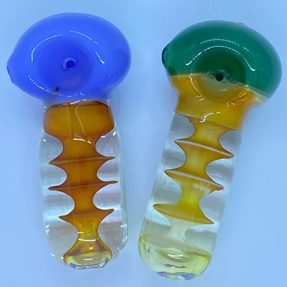 4" Heavy Neon Tube Head Divided Fumed Spoon