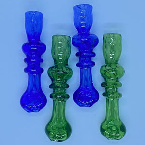 4" Blue Green Color Tube Rim Chillum