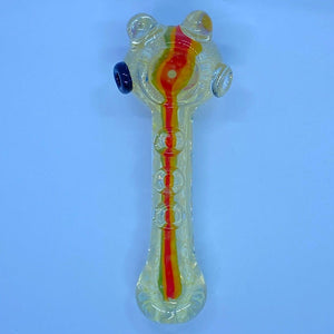 5" Rasta Line Marble Buttons Fumed