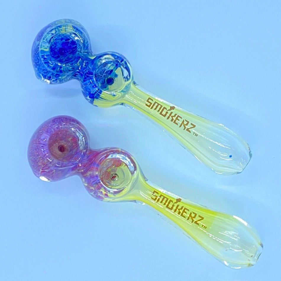 SMOKERZ 5" Silver Fume Frit Head Double Bowl